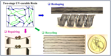 Graphical abstract: 3D Printing of continuous fiber composites using two-stage UV curable resin