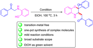 Graphical abstract: Synthesis of 1,4-benzoxazine derivatives from α-aminocarbonyls under transition-metal-free conditions