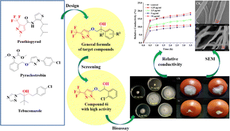 Graphical abstract: Novel fungicidal phenylethanol derivatives linking a trifluoromethyl pyrazole pharmacophore: design, synthesis, crystal structure, and biology evaluation
