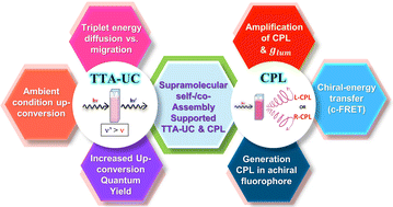Graphical abstract: A supramolecular assembly-based strategy towards the generation and amplification of photon up-conversion and circularly polarized luminescence