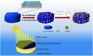 Graphical abstract: A durable hydrophobic photothermal membrane based on a honeycomb structure MXene for stable and efficient solar desalination