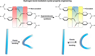 Graphical abstract: Crystal property engineering using molecular–supramolecular equivalence: mechanical property alteration in hydrogen bonded systems