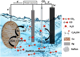 Graphical abstract: Membrane-controlled CO2 electrocatalysts with switchable C2 product selectivity and high faradaic efficiency for ethanol