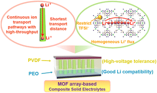 Graphical abstract: A MOF vertical array enables continuous ion transport pathways with high throughput