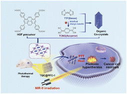 Graphical abstract: Hydrogen-bonded organic framework-stabilized charge transfer cocrystals for NIR-II photothermal cancer therapy