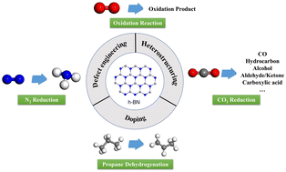 Graphical abstract: Adsorption and activation of small molecules on boron nitride catalysts
