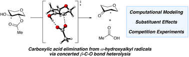 Graphical abstract: On the mechanism of carboxylate elimination from carbohydrate monoester-derived radicals