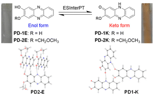 Graphical abstract: Photochromism of phenazine-2,3-diol derivatives through excited state intermolecular proton transfer based on keto–enol tautomerization