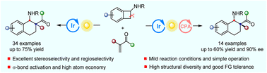 Graphical abstract: Visible-light-enabled stereoselective synthesis of functionalized cyclohexylamine derivatives via [4 + 2] cycloadditions