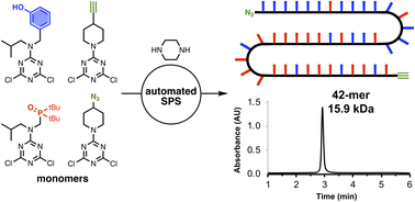 Graphical abstract: Efficient automated solid-phase synthesis of recognition-encoded melamine oligomers