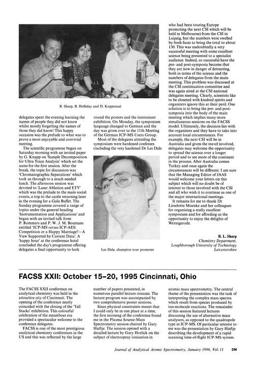 FACSS XII: October 15–20, 1995 Cincinnati, Ohio