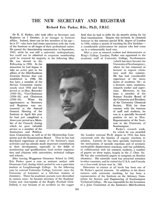 Journal of the Royal Institute of Chemistry. October 1962
