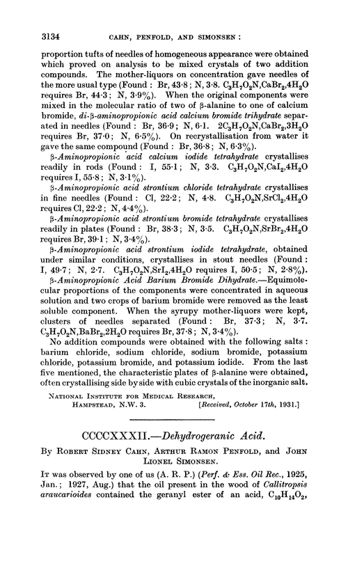 CCCCXXXII.—Dehydrogeranic acid