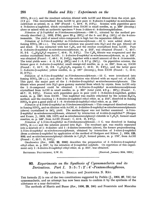 80. Experiments on the synthesis of cyanomaclurin and its derivatives. Part I. 3 : 5 : 7 : 2′ : 4′-Pentamethoxyflavan