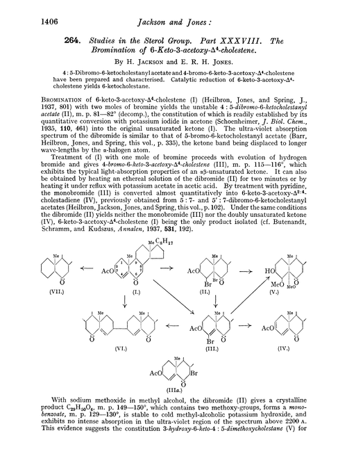 264. Studies in the sterol group. Part XXXVIII. The bromination of 6-keto-3-acetoxy-Δ4-cholestene