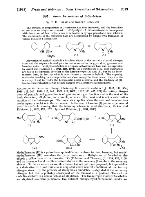381. Some derivatives of 3-carboline