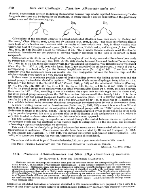 113. Potassium alkaneselenonates and other alkyl derivatives of selenium