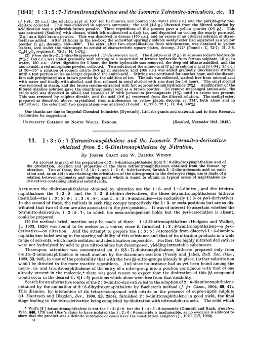 11. 1 : 3 : 5 : 7-Tetranitronaphthalene and the isomeric tetranitro-derivatives obtained from 2 : 6-dinitronaphthalene by nitration