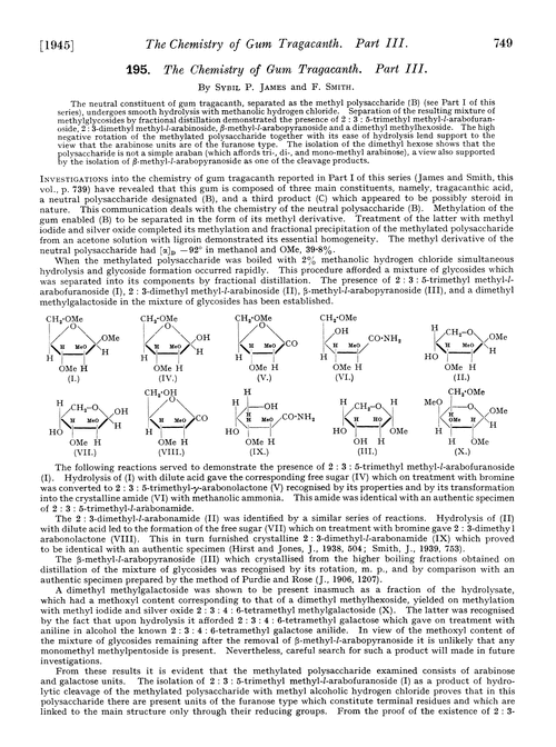 195. The chemistry of gum tragacanth. Part III