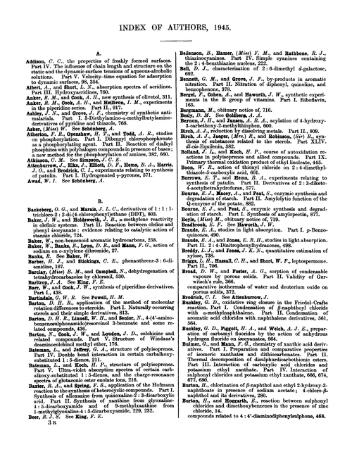 Index of authors, 1945