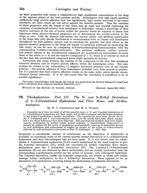 79. Thiohydantoins. Part III. The N- and S-methyl derivatives of 5 : 5-disubstituted hydantoins and their mono- and di-thioanalogues