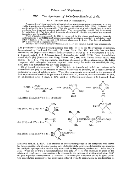 265. The synthesis of 4-carboxyvitamin-A acid