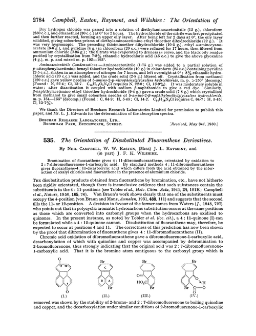 535. The orientation of disubstituted fluoranthene derivatives