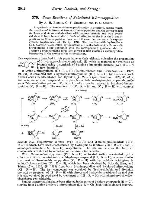 379. Some reactions of substituted 2-bromopyridines