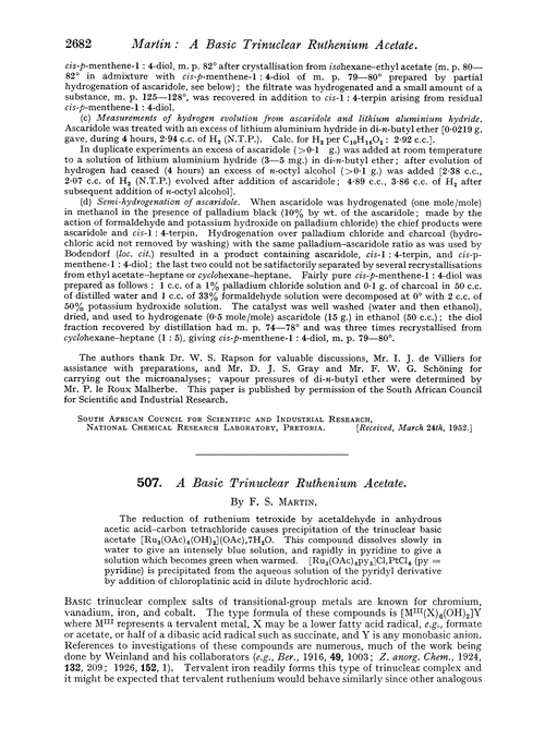 507. A basic trinuclear ruthenium acetate