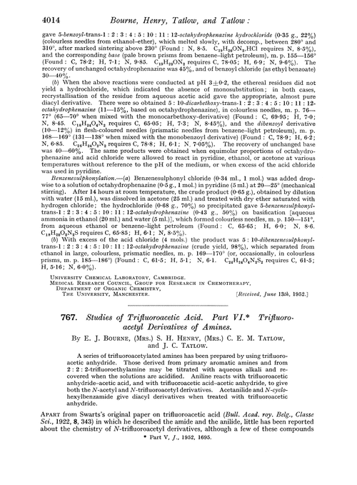 767. Studies of trifluoroacetic acid. Part VI. Trifluoroacetyl derivatives of amines