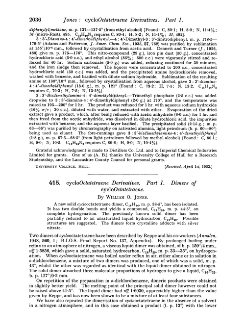 415. cycloOctatetraene derivatives. Part I. Dimers of cyclooctatetraene
