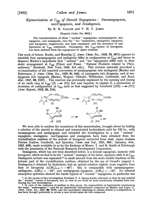 Epimerisation at C(25) of steroid sapogenins: sarsasapogenin, neotigogenin, and sisalagenin