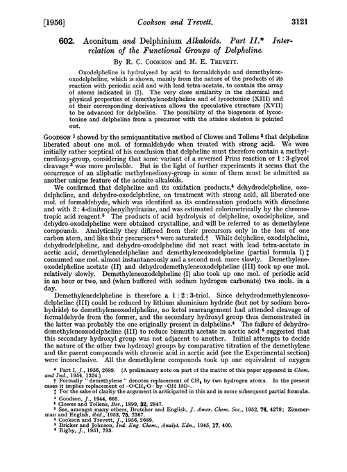 602. Aconitum and delphinium alkaloids. Part II. Interrelation of the functional groups of delpheline