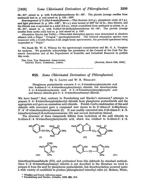 615. Some chlorinated derivatives of phloroglucinol