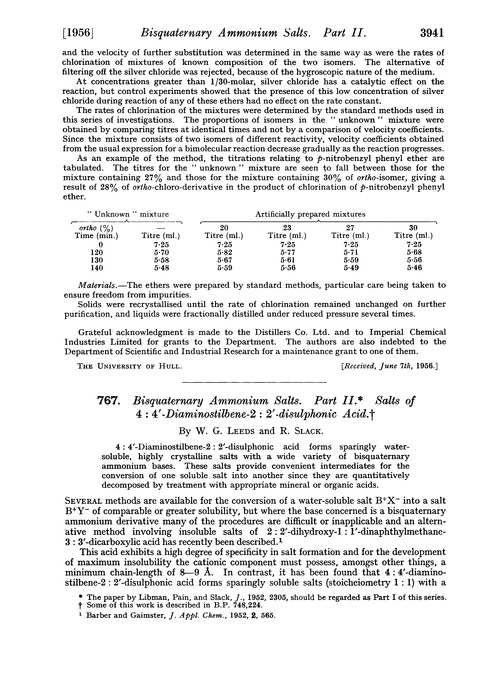767. Bisquaternary ammonium salts. Part II. Salts of 4 : 4′-diaminostilbene-2 : 2′-disulphonic acid