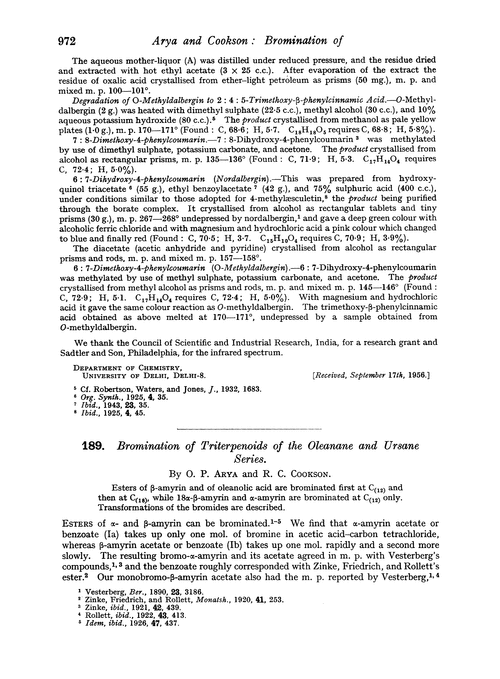 189. Bromination of triterpenoids of the oleanane and ursane series