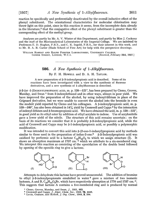 586. A new synthesis of 1-alkylfluorenes