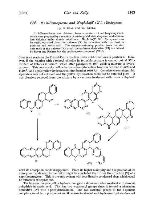836. 2 : 3-Benzopicene and naphtho(2′ : 3′-1 : 2)chrysene