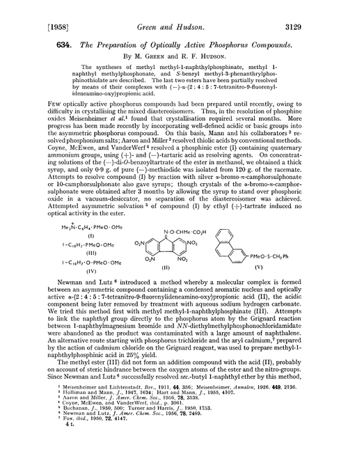 634. The preparation of optically active phosphorus compounds