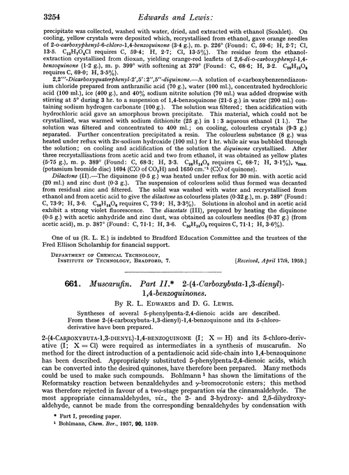 661. Muscarufin. Part II. 2-(4-Carboxybuta-1,3-dienyl)-1,4-benzoquinones