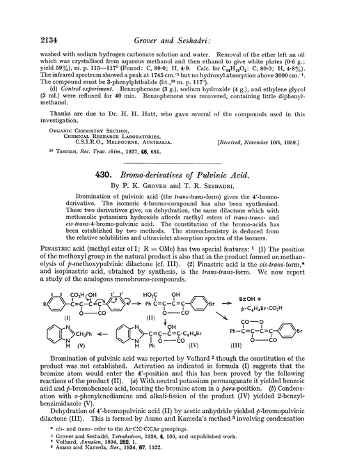 430. Bromo-derivatives of pulvinic acid