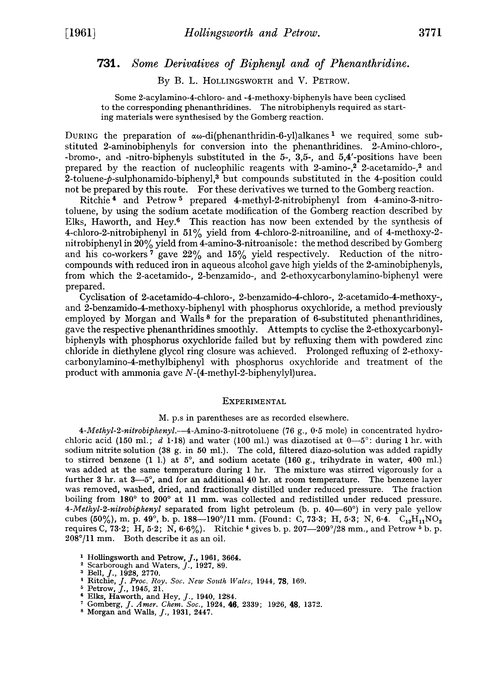 731. Some derivatives of biphenyl and of phenanthridine