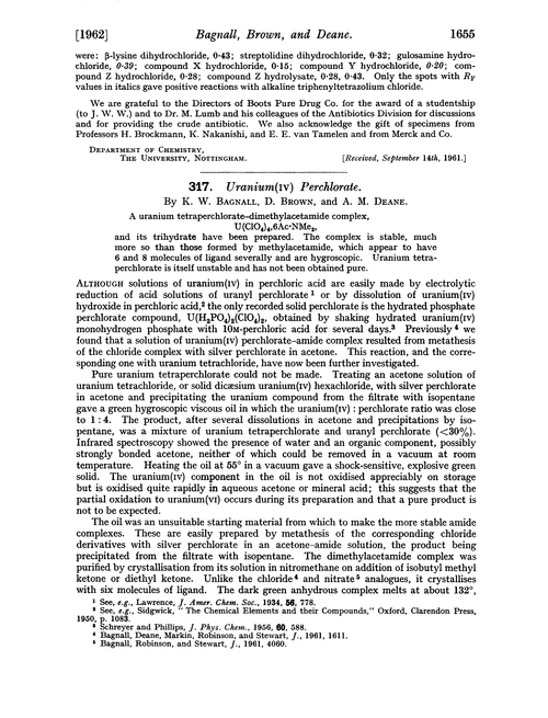 317. Uranium(IV) perchlorate