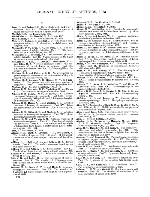 Journal: index of authors, 1963