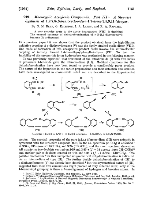 219. Macrocyclic acetylenic compounds. Part III. A stepwise synthesis of 1,2:7,8-dibenzocyclododeca-1,7-diene-3,5,9,11-tetrayne