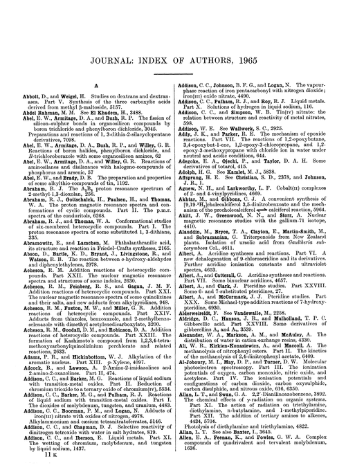 Journal: index of authors, 1965