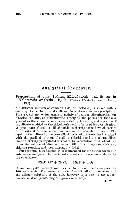 analytical chemistry thesis