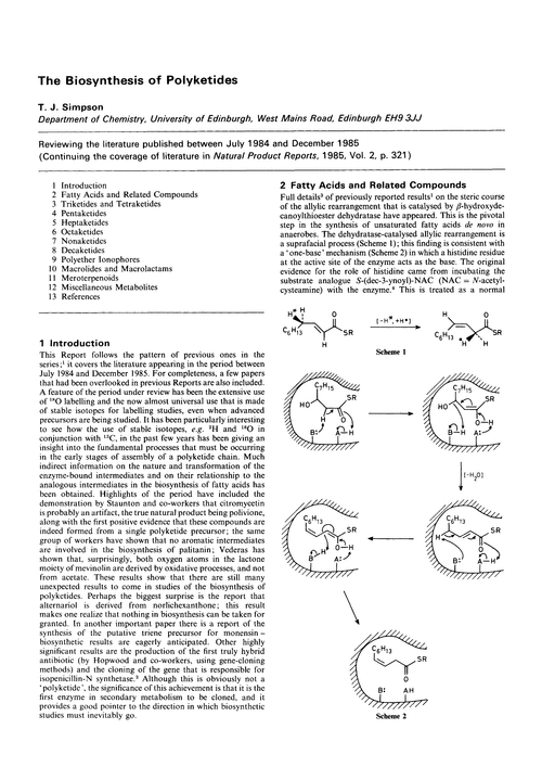 The biosynthesis of polyketides