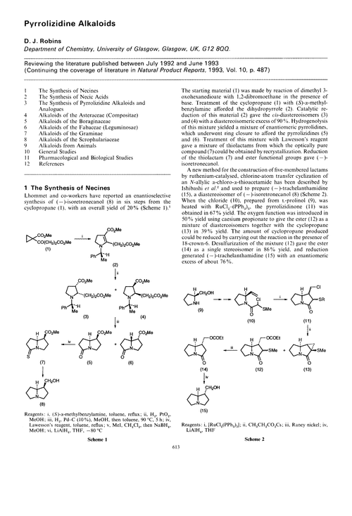 Pyrrolizidine alkaloids