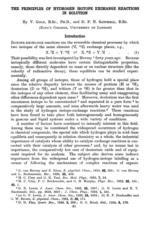 The principles of hydrogen isotope exchange reactions in solution